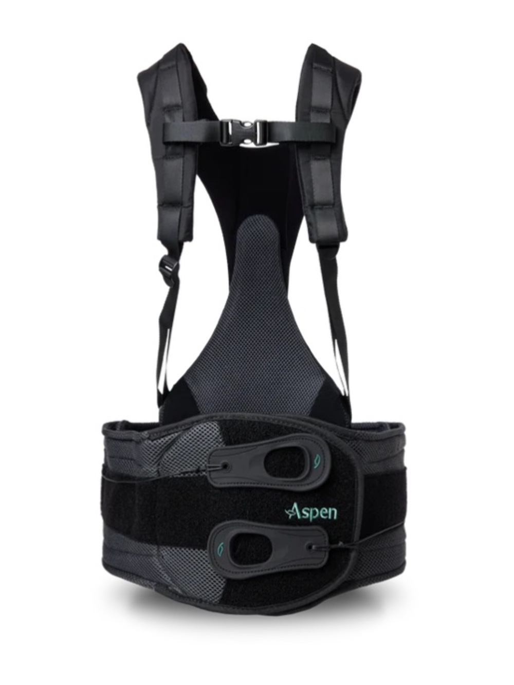 New! UNISEX Aspen Medical Horizon 456 Lumbar Support Back Brace Black Adjustabe